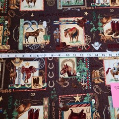 Wilmington Prints Back in the Saddle Cotton Fabric by Anita Philips – 92L x 43W