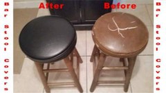 Bar Stool Cover in Sunset Fishing on beach shore line