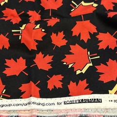 Canada Theme Maple Leaf Fabric 4 Pc Lot Quilting Crafts Sewing Cotton Prints