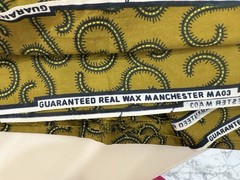 Vintage Real Wax African Manchester 100% Cotton Authentic 6 yards FABRIC ONLY