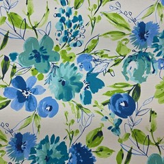 2 Yds Richloom Bettina in Aqua 54″ Wide 100% Polyester Outdoor Flowers