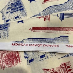 5 Yards X 44” AKO/NDA See The USA Fabric Material Continuous