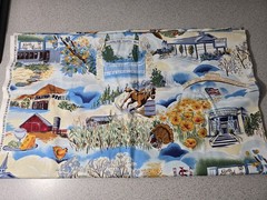 Hoffman California Fabrics Cloth And Quilts Screen Print 2.9 Yards Turlock Cow