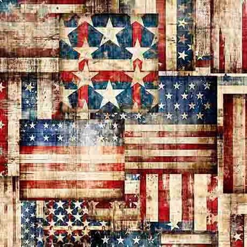 1776 By Quilting Treasures – Red/Navy Patchwork #31663-RN