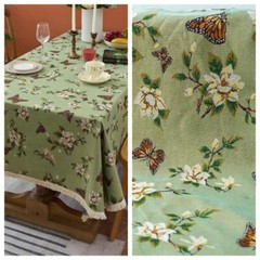 Butterfly Flower Vintage French Jacquard Tapestry Upholstery Fabric by the Yard