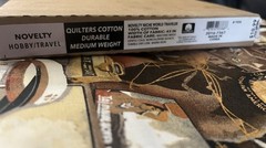 50”x 43” Travel/hobby Print, Fabric Remnant. Cotton For Quilts CraftsMedium