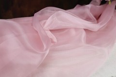 Dusty/Rose Crystal Sheer Organza Fabric By the Yard 161
