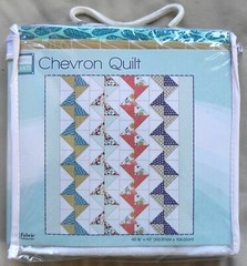 Simple Quilts “Chevron” Kit, 40.5″x43″ Top + Backing & Binding, Geometric, New