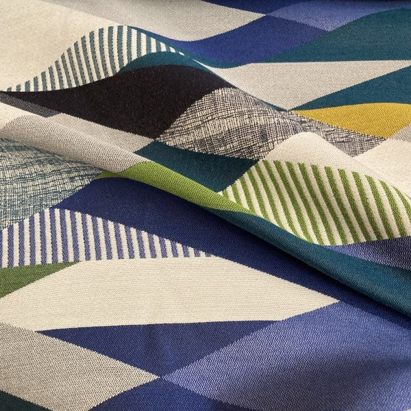 Remnant of Designtex Angle Blueprint Sunbrella Upholstery Fabric