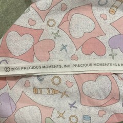 Vintage Precious Moments Fabric 3 Ydx44” Uncut Pastel Heart Crayon Spectrix 2001