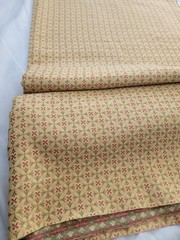 VTG Jacquard High End Upholstery Custom Drapery Woven Diamond Gold Fabric