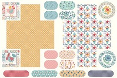 Cook Book Home Dec Hot Pad DIY Panel 36in X 54in Lori Holt