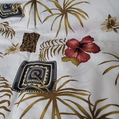 Hawaiian Print Floral Fabric Light Weight Cotton Appx 56 Inches x 4.25 yards
