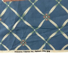 Princess Fabrics Inc Vintage Cotton Quilt Panel Pattern 295 BW Nursery Dolls