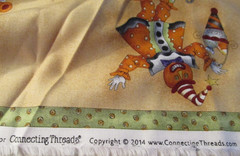1 Yards x 44″ Quilt Fabric Prim Halloween Connecting Threads Owl Cat Witch Funny