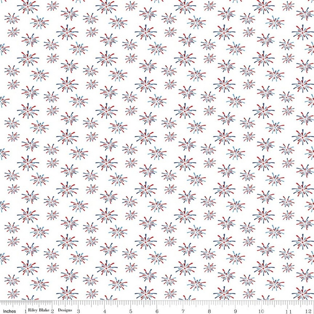 Fireworks in White | Seasonal Basics (2026) | Riley Blake