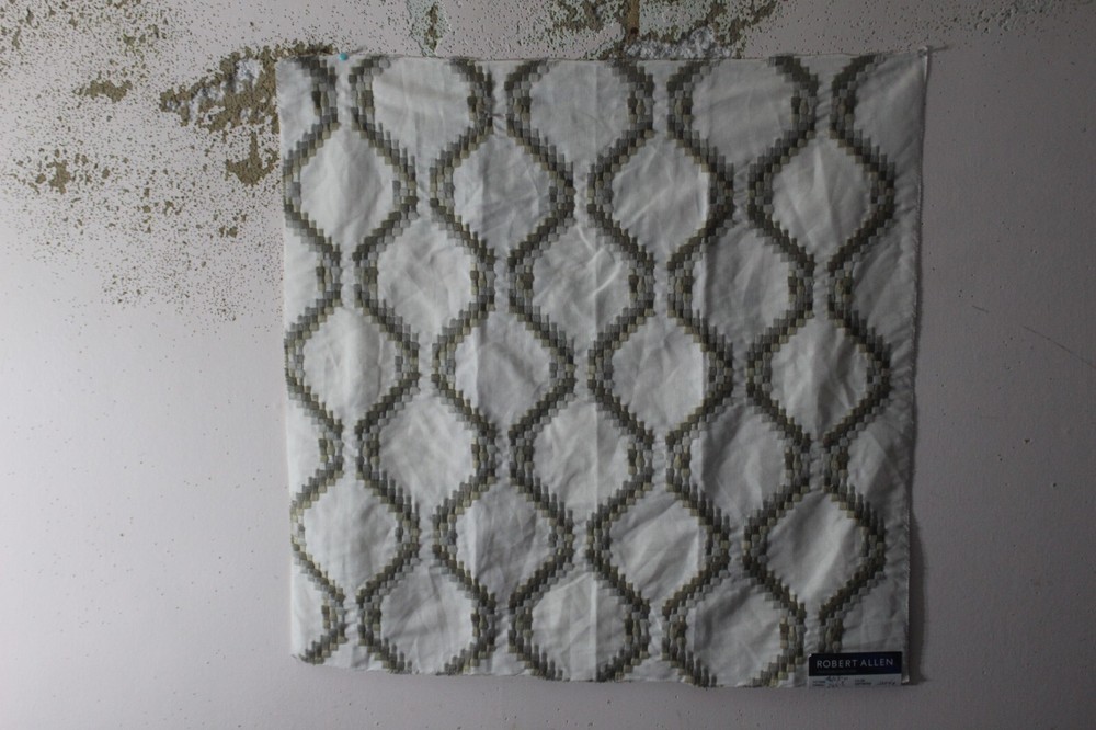 Robert Allen, Vangali, Embroidered Geometric, 26.50″ W X 26.50″ L, Clr Driftwood