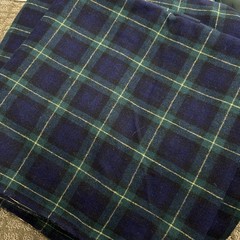 Blue and Green Blackwatch Tartan Plaid Flannel wool Fabric – 3 Yards @ 62″ Wide