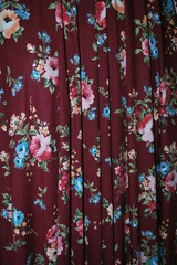 Rayon Stretch Jersey Knit Fabric Beautiful Floral Maroon/Pink/Aqua/Green 9oz