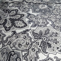 Quilting Fabric Sewing Craft Gray Paisley Waverly Inspirations 94″ x 45″
