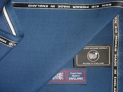 60% SUMMER KID MOHAIR & WOOL “UCLA Blue SUITING FABRIC MADE IN ENGLAND See Below