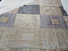 TexoPrint Vtg Home Fabric Abstract Shades in Beige Gold Silver 20″ W Netherlands