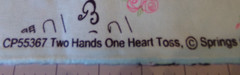 3/4 YD X 42″ VINTAGE TWO HANDS ONE HEART TOSS BRIDE & GROOM COTTON RARE #6675