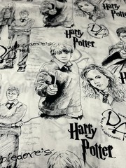 Camelot HARRY POTTER Dumbledores Army black & white cotton sewing fabric 1.6 yd