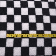 Black White Checkerboard Fleece Fabric 58″ Wide Printed Fleece Yard