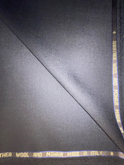 VBC Canonico Black Barathea 71% Wool 29% Mohair Italian Suiting 3.1m 310g/m