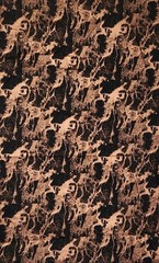 Heavy Metal by Ro Gregg for Northcott; copper metallic 100% cotton on black 4yd