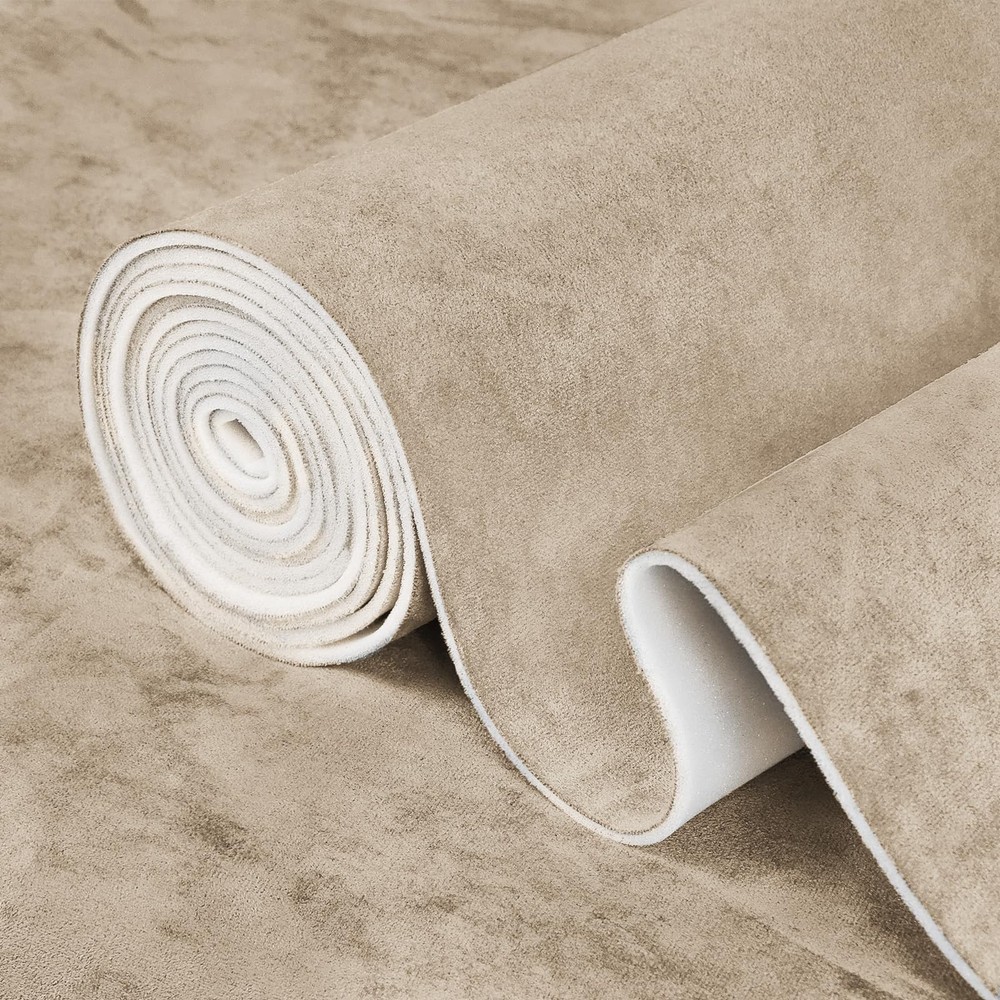 Beige Suede Headliner Fabric for Car Roof 96″x60″, 1/8″ Foam Backed Suede Mat…