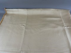 2 yds Vertical Stripes Beige Ivory Light Texture Upholstery Fabric Tone on Tone