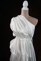 Off White Silky Bridal Satin Fabric by the yard 60″ Wide 105