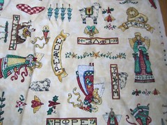 Christmas Hope Joy Peace Angels MMFab Cotton Fabric 1 YARD 56″ WIDE COTTON BLEND