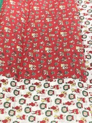 Cotton Fabric Borders for Quilts Christmas Theme 30″ & Santa 15.5″ Bears 1.75Y