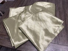 Baby Green (set Of 4) Table Covers/decor 96” Round Metallic Nylon