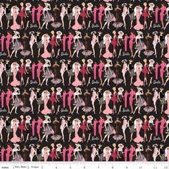Barbie™ Vintage Fashion Black Riley Blake Fabric by the Yard