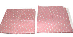 Vintage 2 Pc Stanley King Studio Pink Floral Fabric 54″ x 1 yd. 19″ 1 yd. 13″