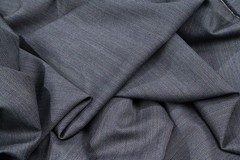 Vintage Wool Suiting – 3m – 100% Virgin Wool – 250g – Herringbone w/ Red Stripe