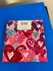 BRAND NEW CREATE IT 100% COTTON DUO HEARTS PRECUT SEWING AND CRAFT FABRIC 18X21