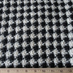 Black & White Houndstooth Check Boucle – Great for Jackets!