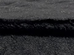 Faux SHERPA FLEECE Sheepskin Fabric Material CASHMERE BLACK