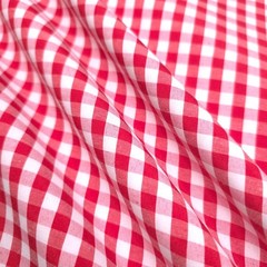 1/4″ RED GINGHAM PRINT POLY COTTON FABRIC CHECK 58″ BY THE YARD