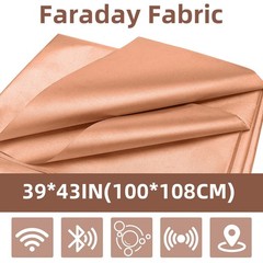Pure Copper Faraday Fabric RF & LF Electromagnetic Fields Gold Color Blocking Fa