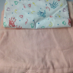 Flannel Fabrics Pink White Blue Baby Room Kids Sleepwear Bedding 2 Yds