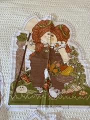 Vintage 1983 Cabbage Patch Kids Fabric Pillow Panels Lot of 3