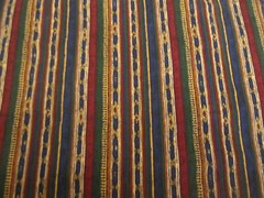 Vtg. 1992 Fabric Tandler Textile Brushed Cotton Striped Multicolor 2yd30x 60