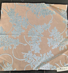 THIBAUT Spring Velvet in Aqua Blue 17 x 17 1/4″ Textural Fabric Sample