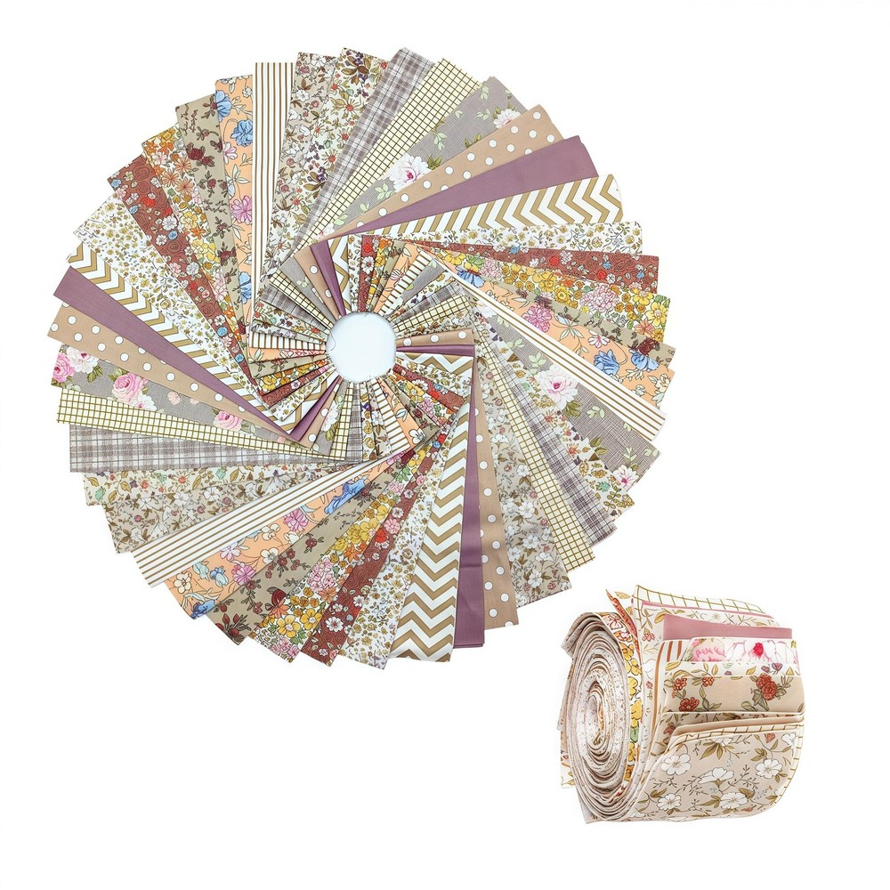 Cotton Jelly Roll Fabric Strips PreCut Quilting Bundles 2.5×19.6 Inch 42 PCS